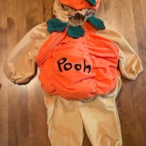 Disney Store Winnie The Pooh Pumpkin Infant 6-12mo Halloween Costume-EUC